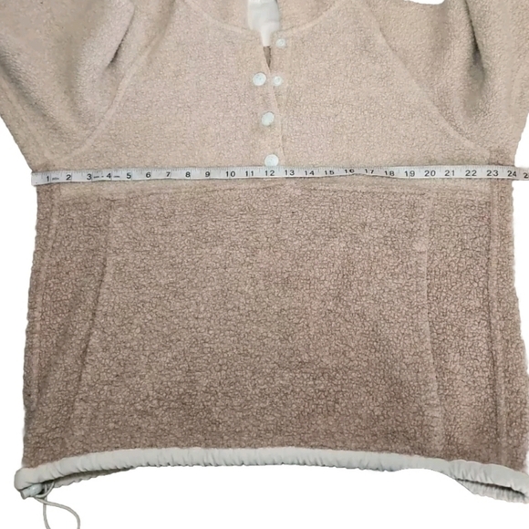 Outdoor Voices Womens Megafleece Tan Snap Up Warm Hoodie M - Picture 12 of 13